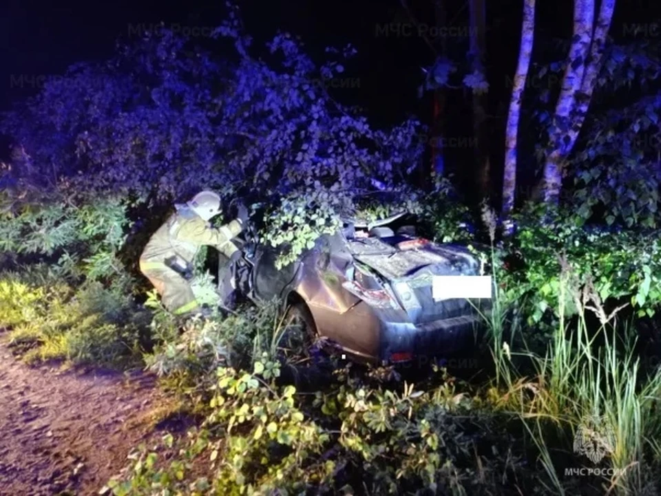 В Калуге «Шевроле» вылетел в кювет