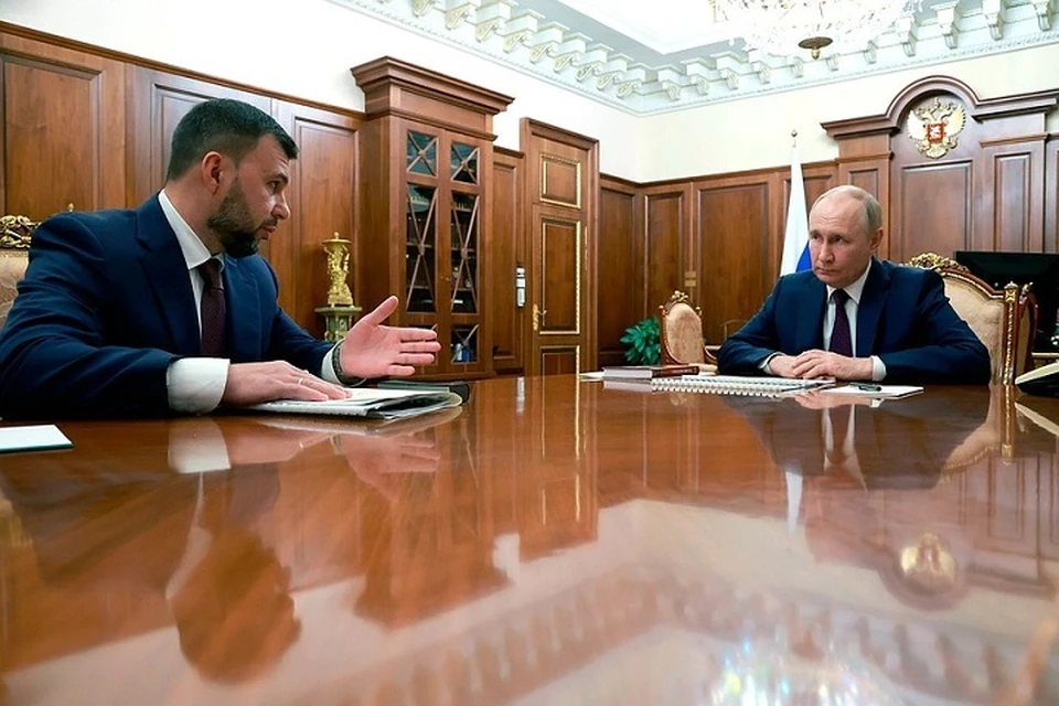Президент России Владимир Путин отметил хорошую динамику роста бюджета ДНР. Фото: kremlin.ru