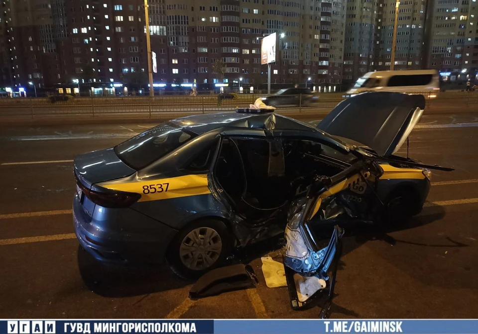 ДТП на проспекте Дзержинского в Минске. Фото: УГАИ ГУВД Мингорисполкома