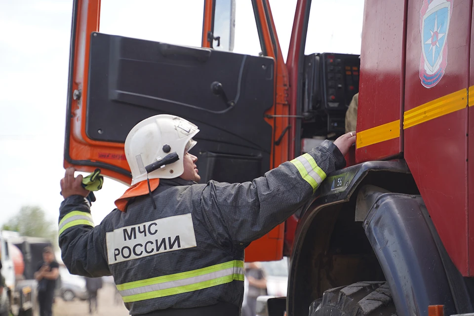 На помощь в тушении ландшафтного пожара в Воронежской области направлены два пожарных поезда.