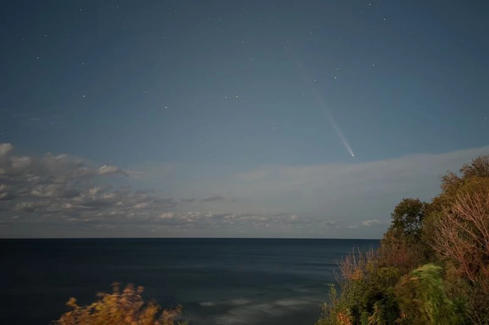 Комета в небе над Краснодарским краем. Фото: Анастасия Бережная