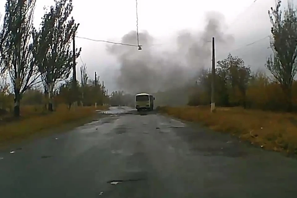 ВСУ атаковали с применением дрона пассажирский автобус в Горловке. Фото: ТГ-канал Ирины Волк