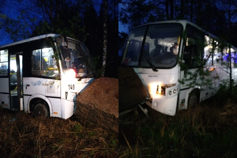 Четыре человека пострадали в ДТП с автобусом под Выборгом. Фото: «Леноблпожспас»