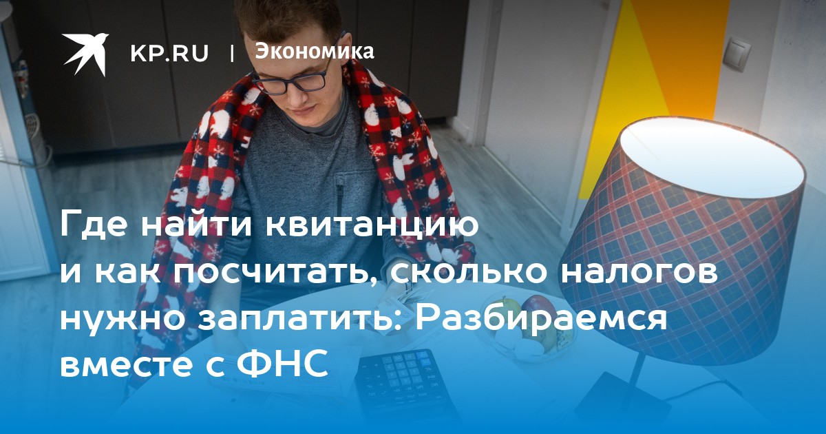 Где найти квитанцию и как посчитать, сколько налогов нужно заплатить: Разбираемся вместе с ФНС