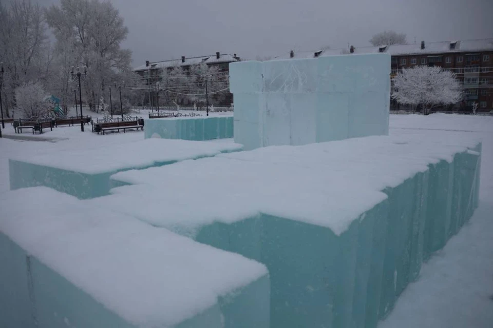 В Братске начинается строительство ледового городка. Фото: администрация Братска.