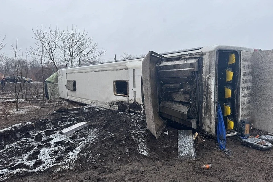 Водителю перевернувшегося в Иловайске автобуса грозит до семи лет. Фото: МВД по ДНР