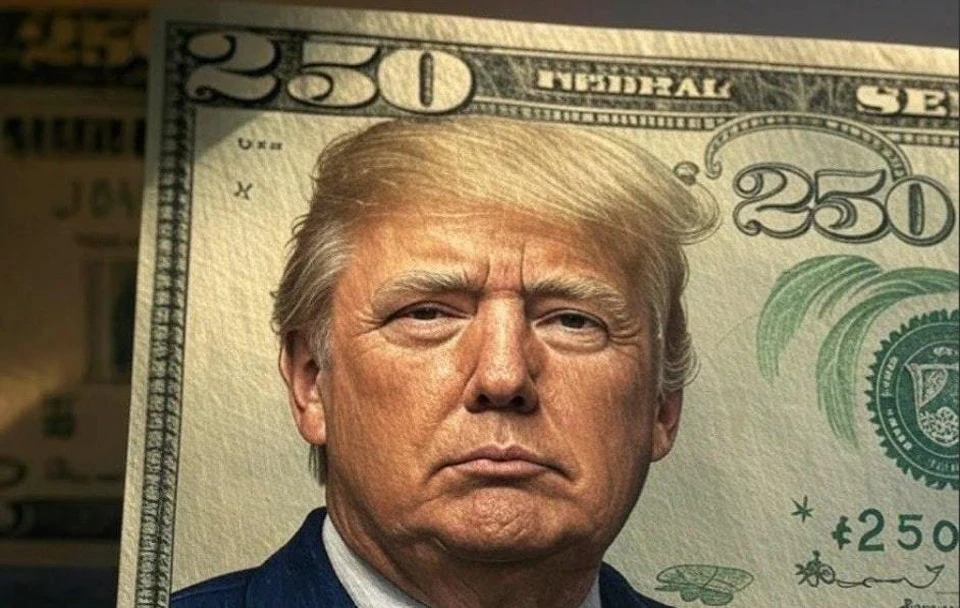 В США предложили ввести в оборот новую банкноту в $250 с лицом Трампа. Фото:соцсети