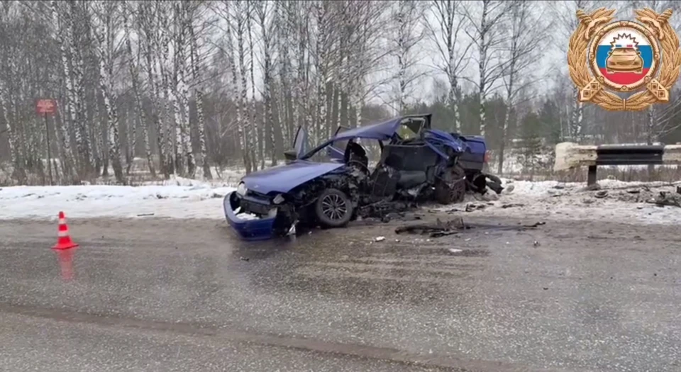 Двое погибли, двое пострадали в ДТП на дороге вблизи Касимова. Фото: Госавтоинспекция Рязанской области.