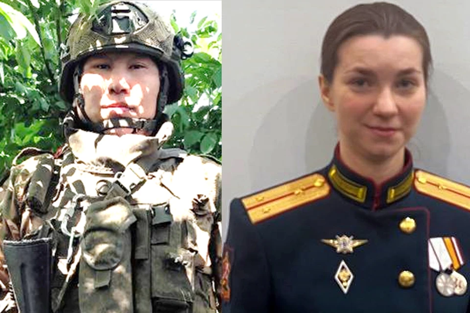 Гвардии ефрейтор Доржу Салчак и Лейтенант медицинской службы Ираида Дёмина