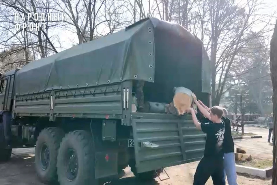 Дрова из парков Крыма отапливают передовую на Херсонщине. Фото: Народный фронт Крыма