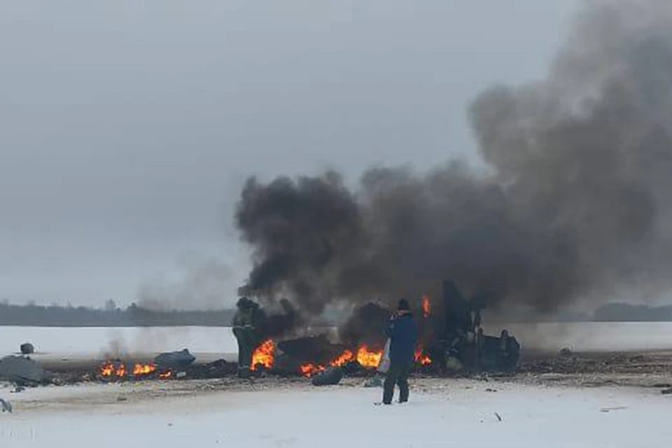 Авиакатастрофа произошла в Волосовском районе Ленинградской области. Фото: ДПС ЛО|СПБ