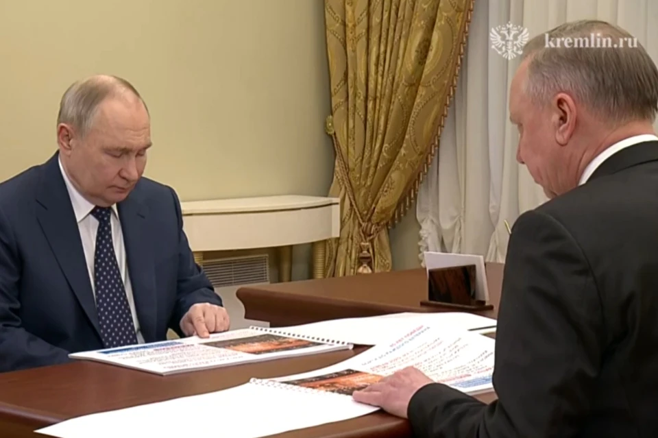 Владимир Путин и Александр Беглов провели рабочую встречу в Петербурге. Фото: kremlin.ru
