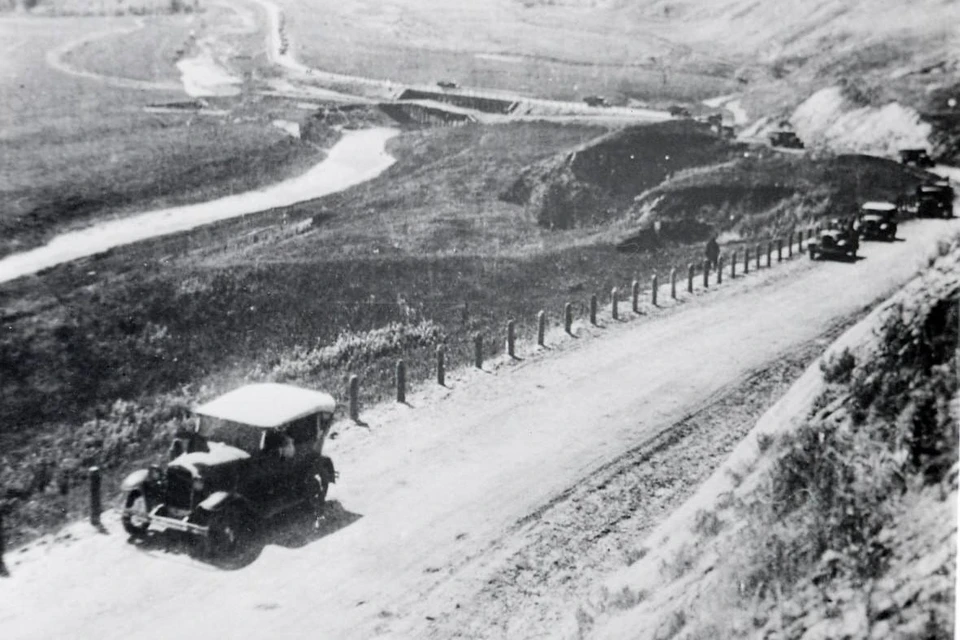 Чуйский тракт, 1934 год. Первый автопробег. Фото: Музей Чуйского тракта и Госархив Республики Алтай