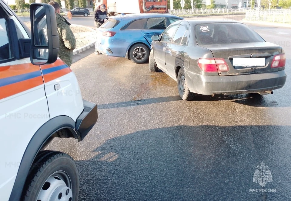 Утром в Обнинске зафиксировано ДТП с участием двух иномарок.