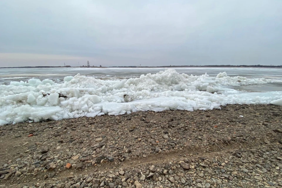 Верхняя кромка ледохода находится ниже села Саныяхтах