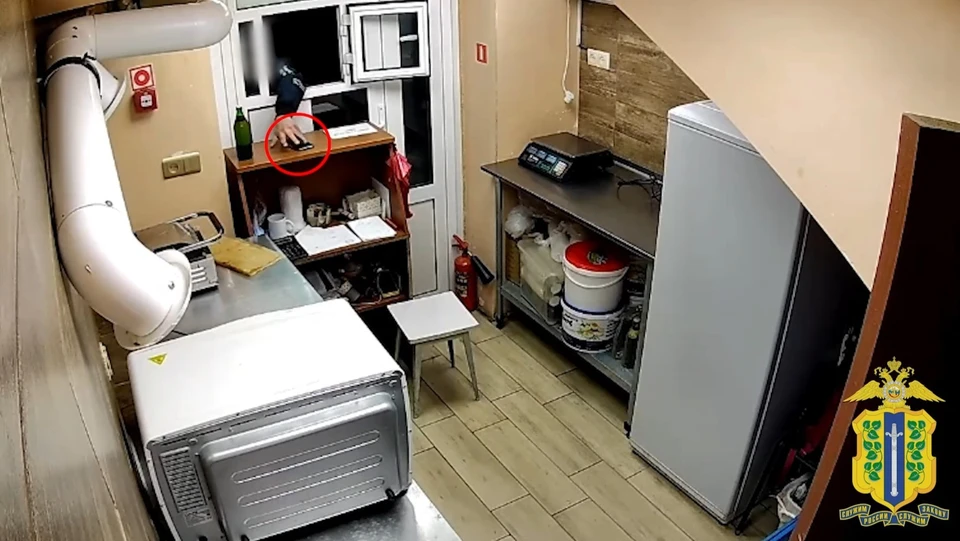 Пока женщина отвлеклась на уборку помещения, злоумышленник через открытое окно похитил лежавший на столе телефон. Скриншот видео УМВД России по Липецкой области.