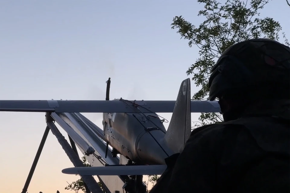 Боевая работа расчета БпЛА Орлан-10