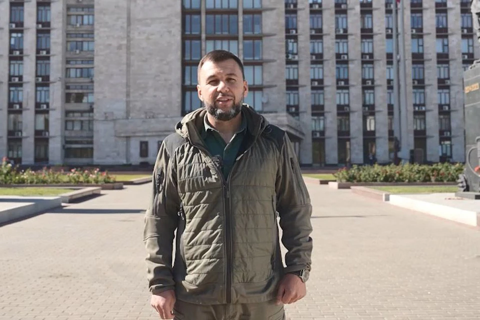 Глава ДНР Денис Пушилин поблагодарил «Единую Россию» за гуманитарную помощь жителям Мариуполя. Фото: ER.RU.