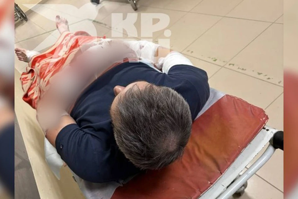 Пострадавший от нападения собак во время лечения в больнице. Фото предоставлено родственниками.