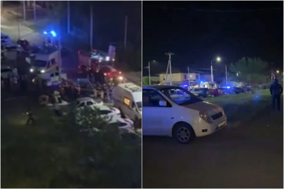 Во дворе жилого дома на улице Чехова, 85/19 нашли тела двух мужчин. Фото: стоп-кадр видео СУ СКР по Ставрополью/соцсети очевидцев