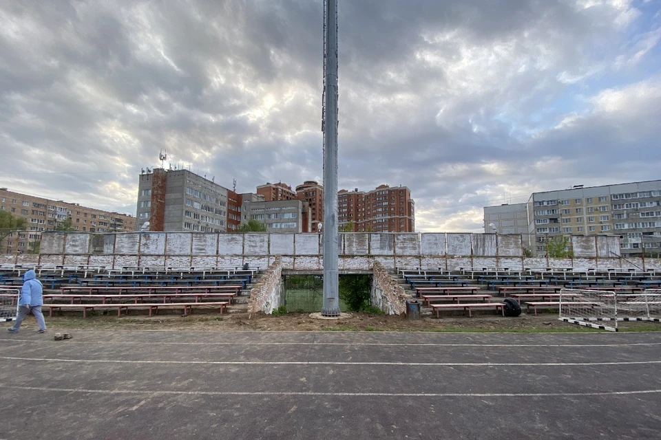 Обновленный стадион в центре Рязани.
