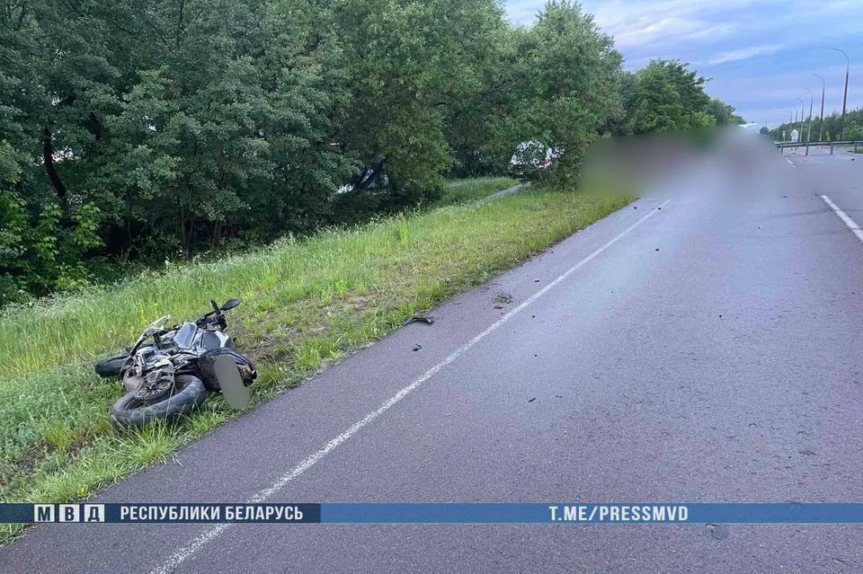 В Бресте рано утром 8 июня погибли мотоциклист и его пассажирка. Фото: МВД Беларуси.