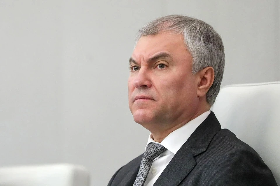 Володин заявил, что передача Киеву оружия — причина конфликта ФРГ с Россией Фото: пресс-служба Госдумы РФ/ТАСС