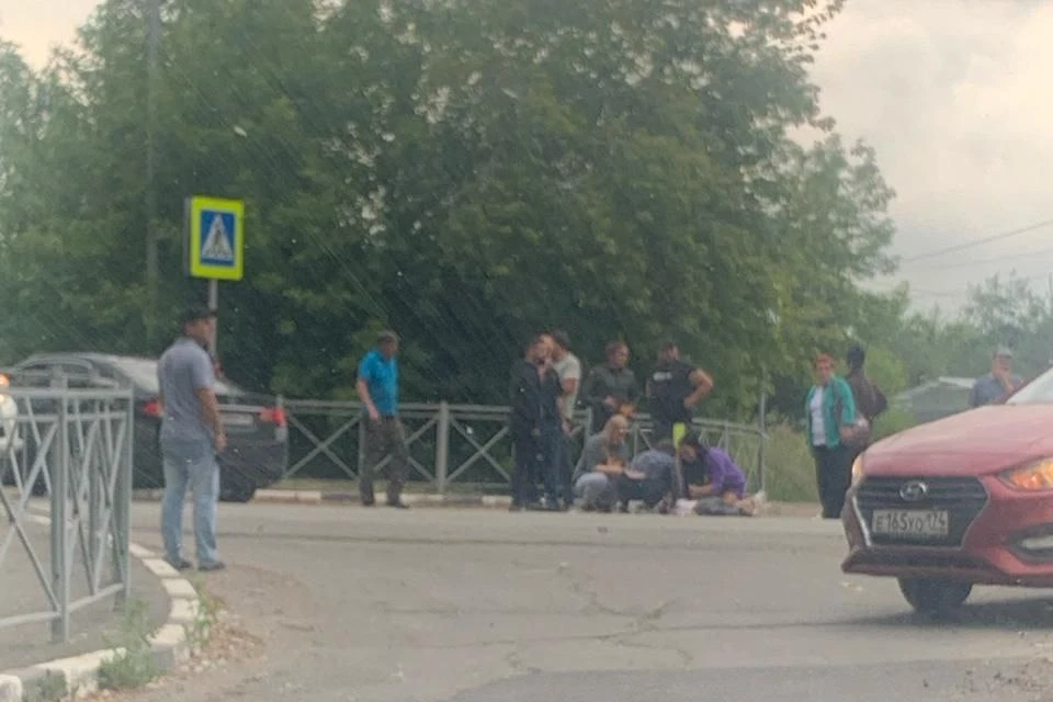 Кадр с места происшествия.