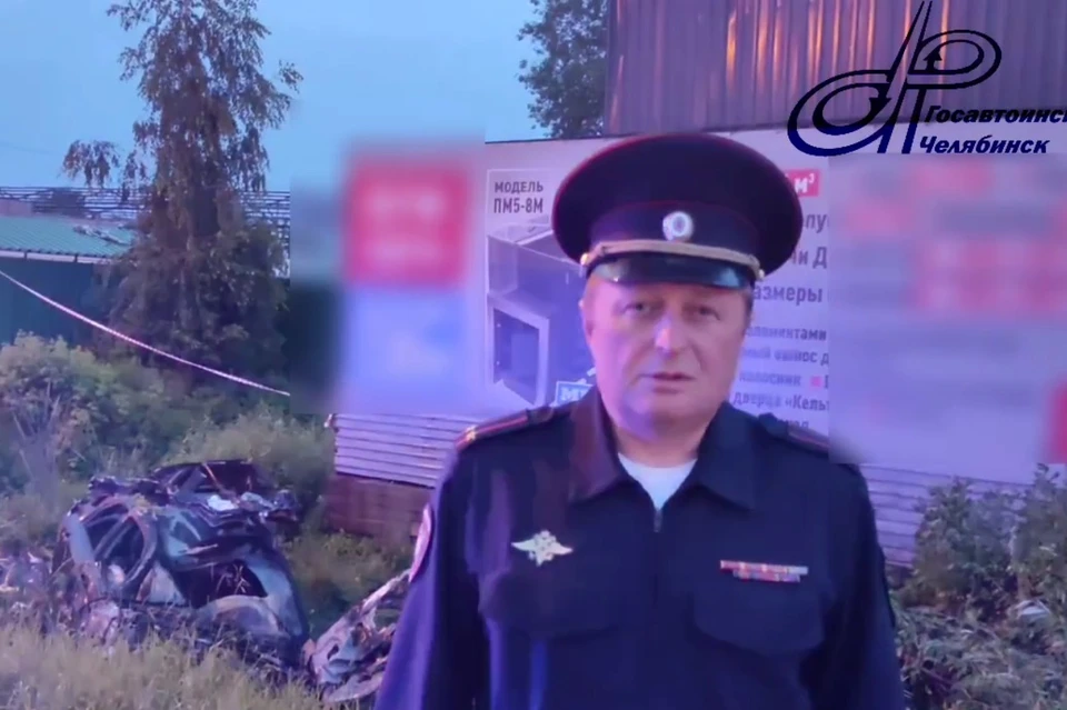 В ГАИ показали, что осталось от машины поста такой аварии. Кадр с видео пресс-службы Госавтоинспекции Челябинска.