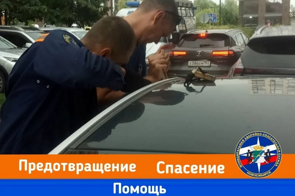 Малыш случайно оказался заперт в автомобиле, но спасатели приехали вовремя и помогли без травм. Фото: МАСС.