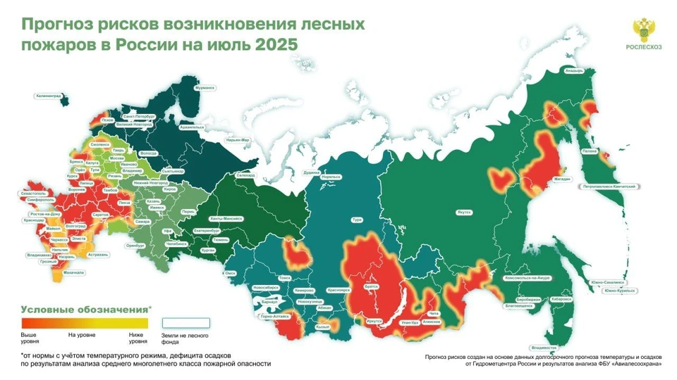 Опубликованы подробные данные. Карта: ФБУ «Авиалесоохрана»