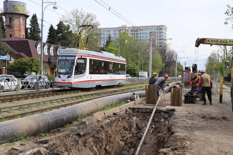 Замена коллектора на улице Московской. Фото: krd.ru
