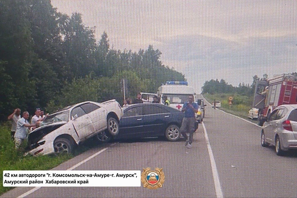 В аварии пострадали четыре несовершеннолетних пассажира Фото: Госавтоинспекция УМВД России по Хабаровскому краю