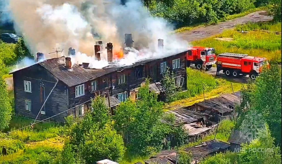 Площадь возгорания составила 200 квадратных метров. Фото: МЧС
