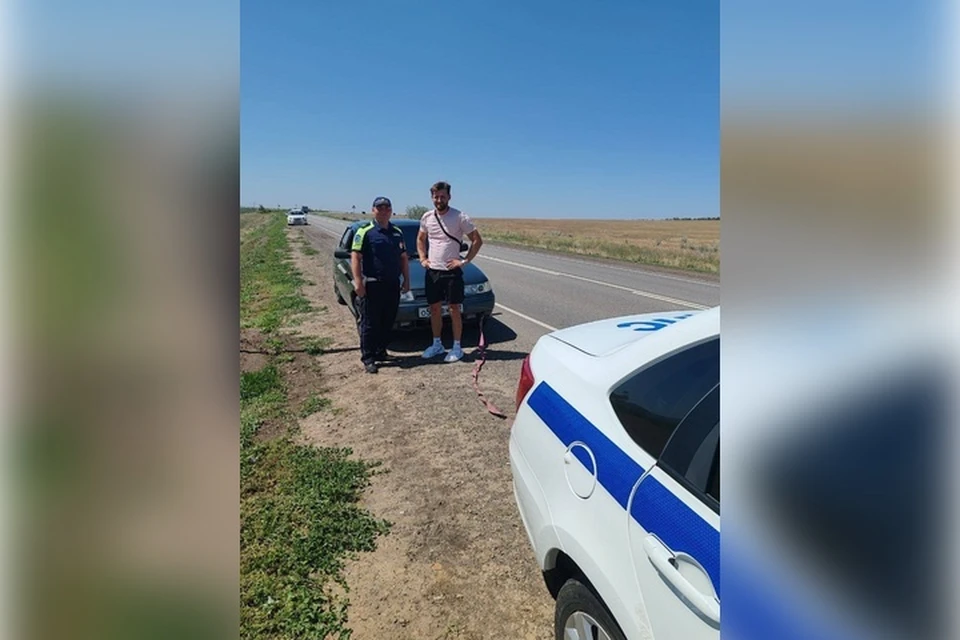 Водитель оказался в беде посреди трассы. ФОТО: УГИБДД МВД по Луганской Народной Республике