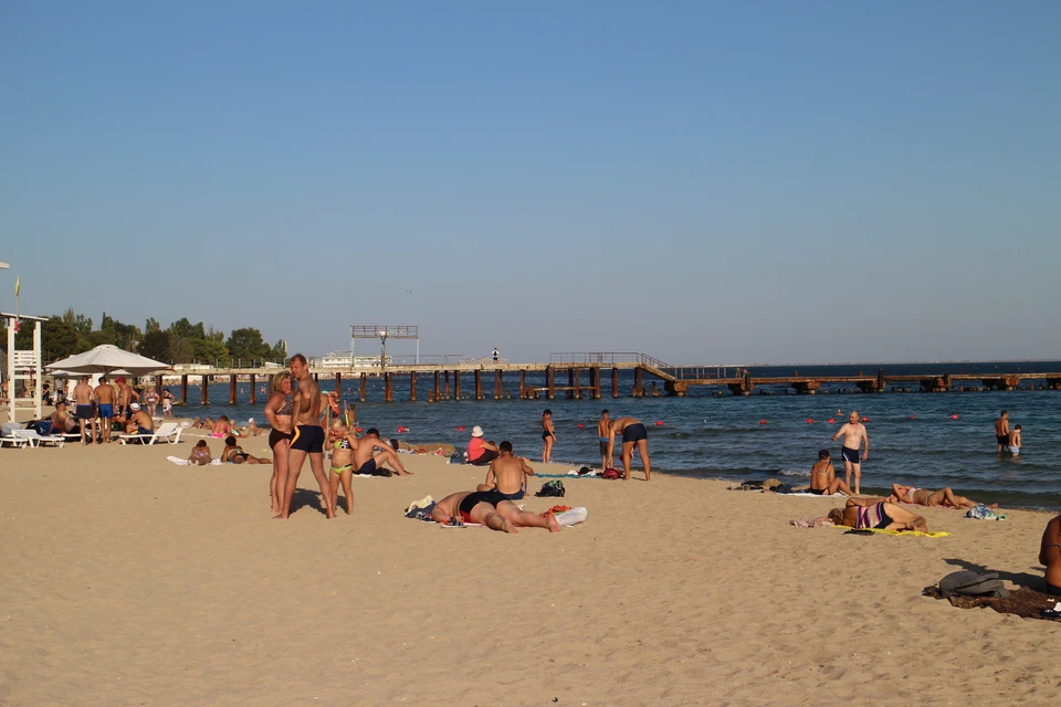 Вода в Черном море очень теплая