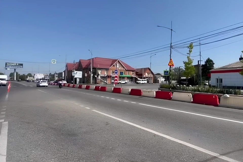 Движение ограничили до 31 августа Фото: пресс-служба администрации Краснодара