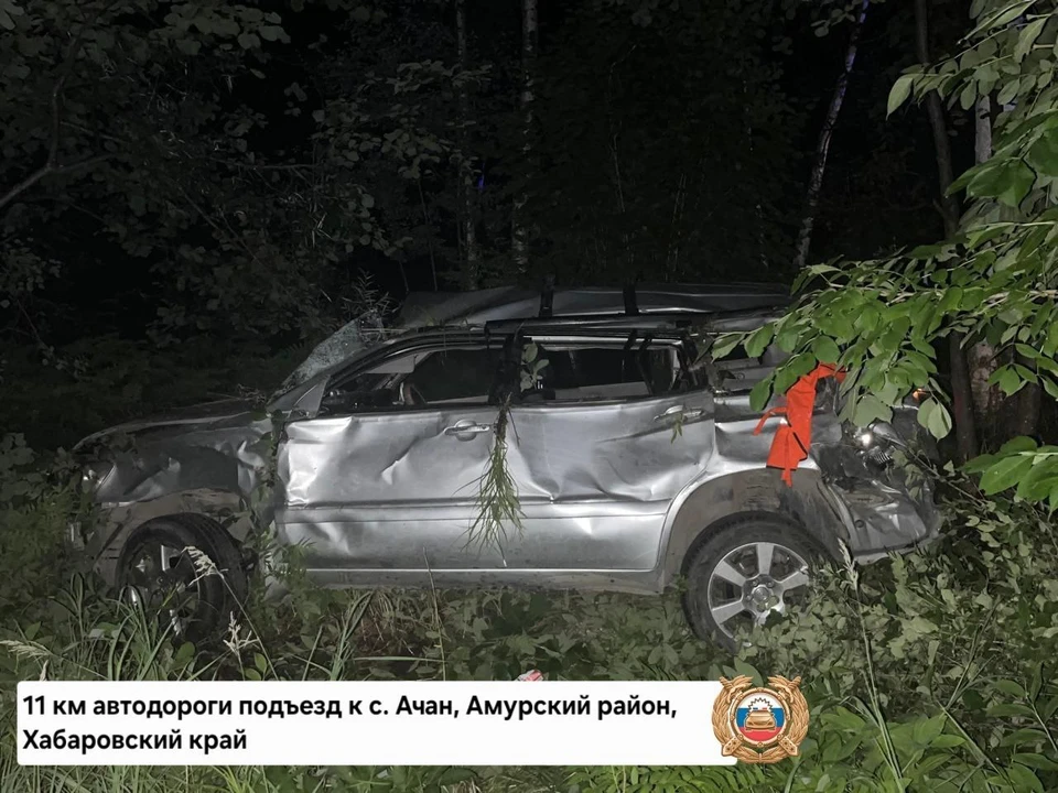 Кадр с места ДТП Фото: ГАИ Хабаровского края