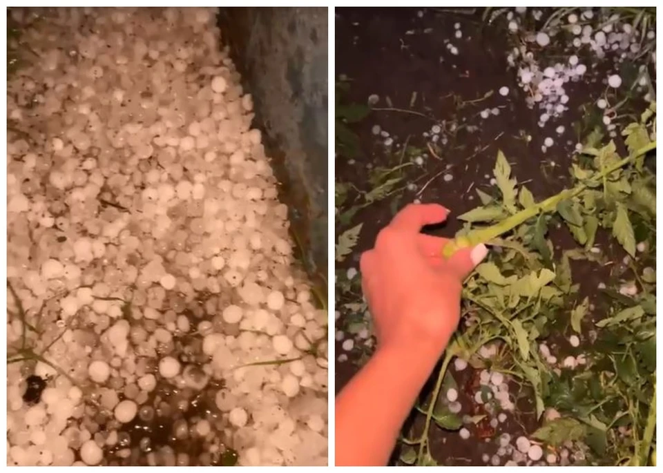 На севере страны уже выпали осадки в виде града. Фото: коллаж КП