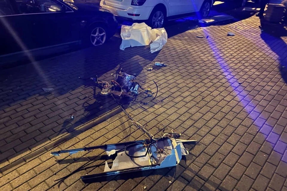 ПВО Беларуси пресекла полет беспилотника, который упал на окраине Минска. Фото: телеграм-канал Минобороны Беларуси