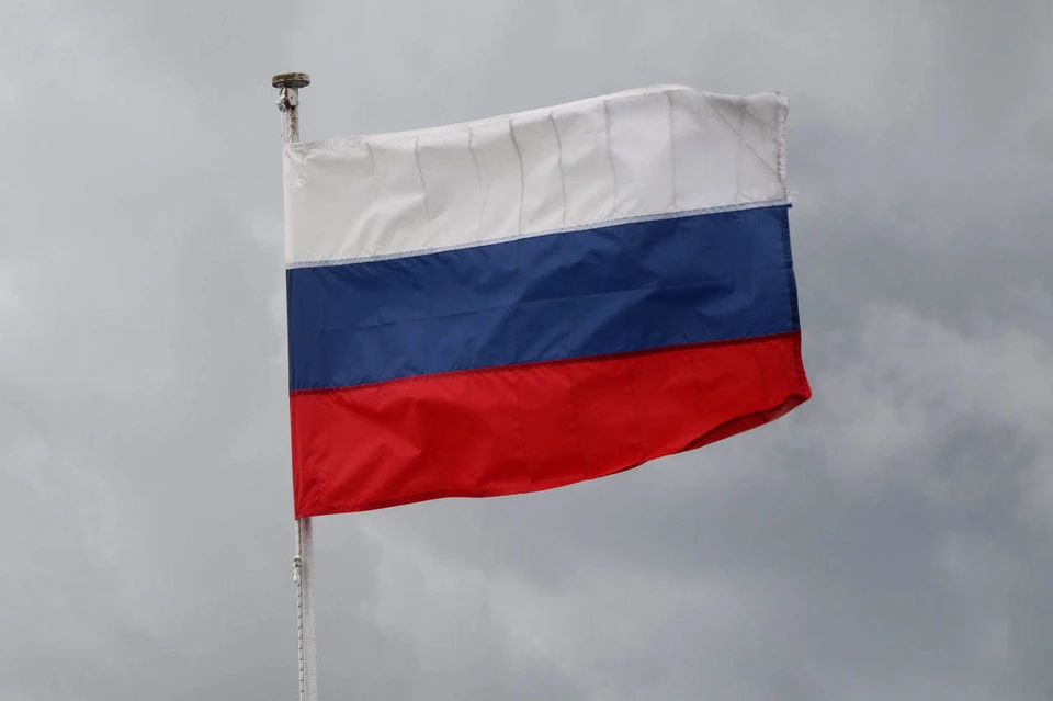 Момент установки российских флагов во всех районах Часова Яра был снят на видео