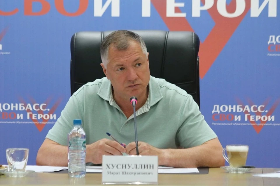 Хуснуллин заявил, что доложит Владимиру Путину о ситуации с водоснабжением в ДНР. Фото: ТГ/Хуснуллин