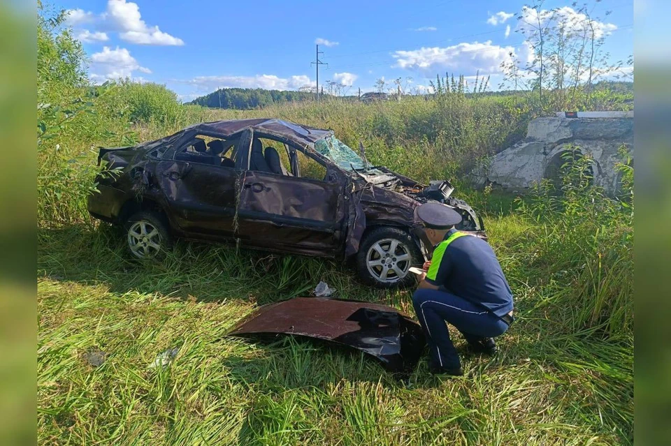 В ДТП под Туринском пострадали три человека, включая ребенка. Фото: Госавтоинспекция Свердловкой области