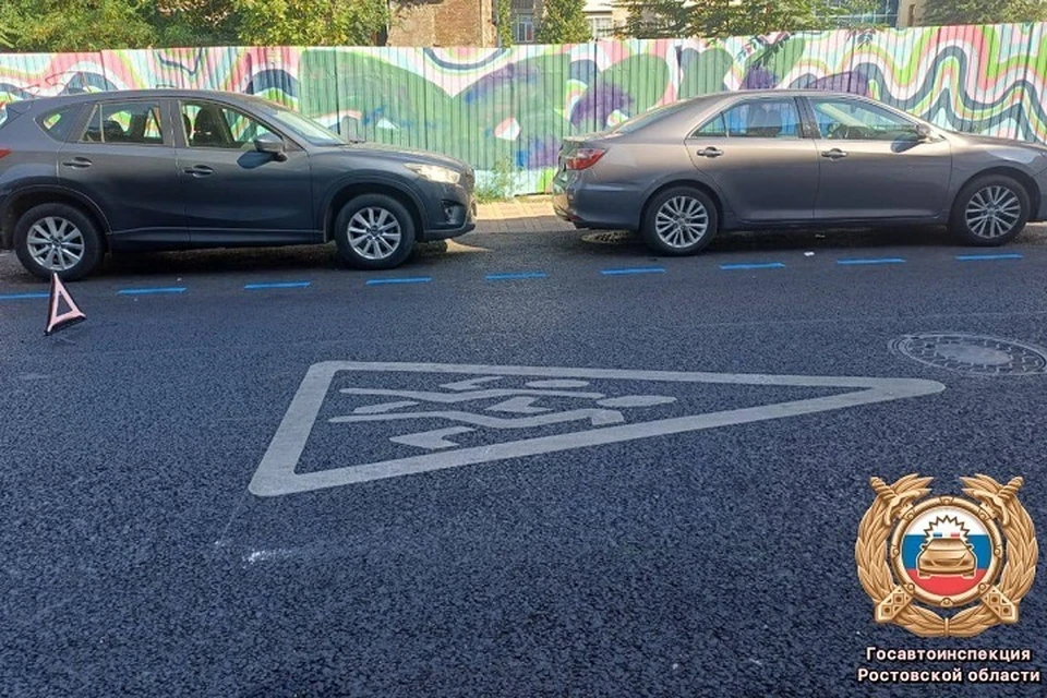 Ребенок попал под машину на улице Серафимовича. Фото: управление Госавтоинспекции России по Ростовской области