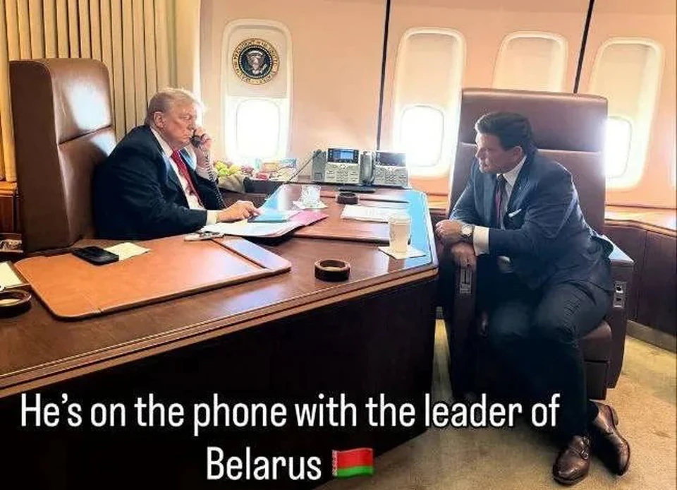 Стало известно, что Трамп перезванивал Лукашенко, а разговор длился 35 минут. Фото момента разговора: соцсети