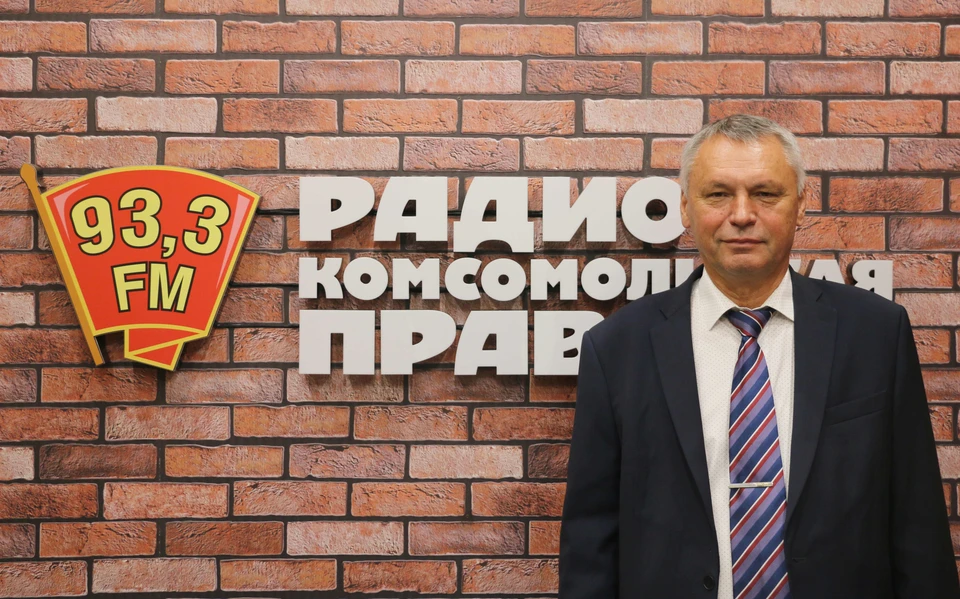 Александр Потапенко на радио «Комсомольская правда» в Туле.