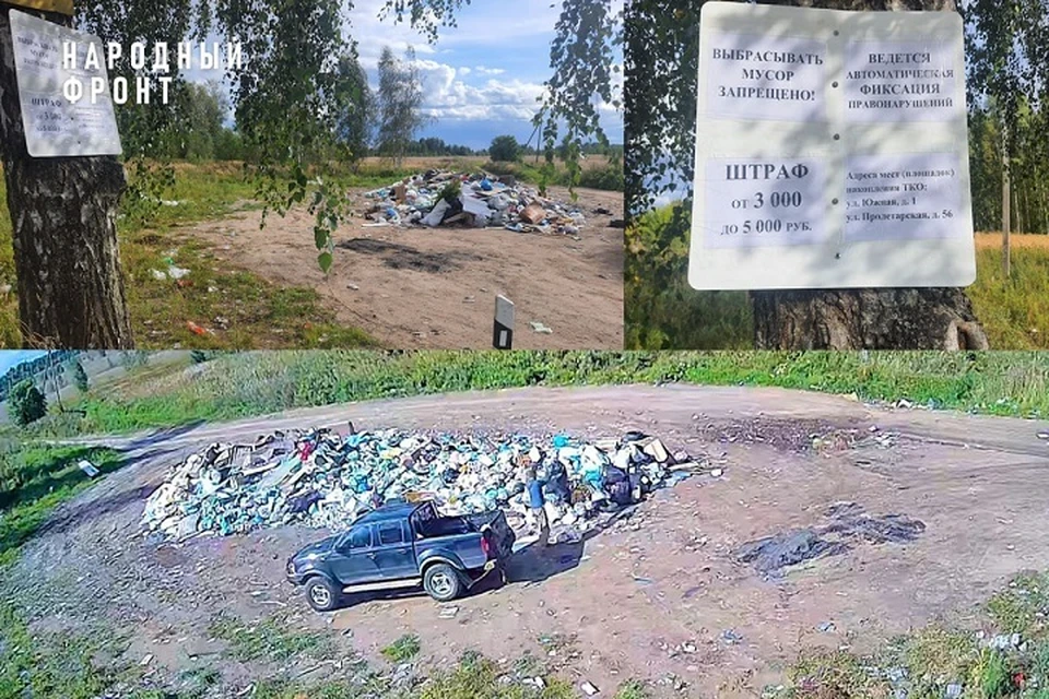 На свалке установили видеокамеры. Фото: Народный фронт Ярославль.