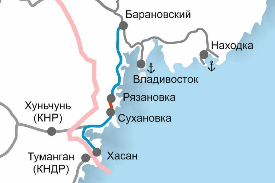 Специалисты построили более десяти километров железнодорожных путей. Фото: Минтранс Приморья.