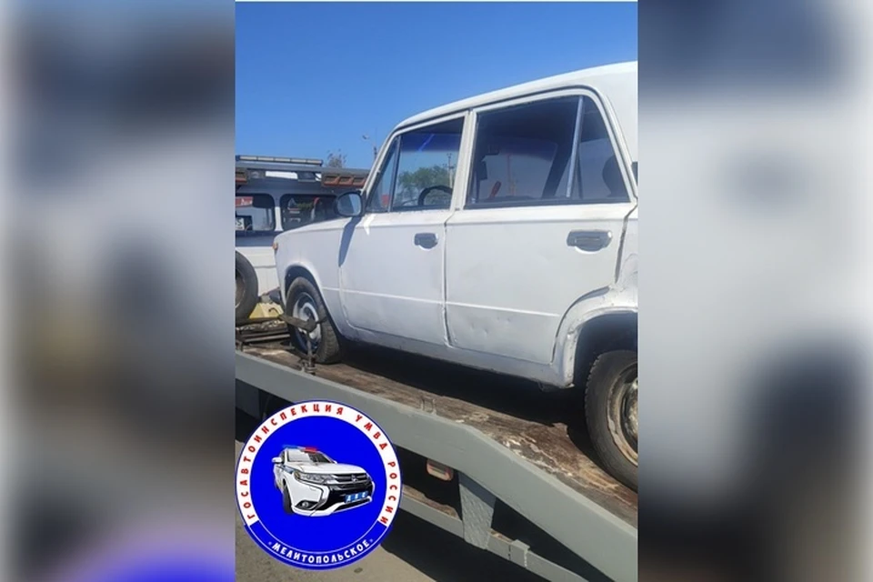 Автомобиль. которым управлял подросток без прав, отправлен на штрафстоянку. Фото: ГИБДД Запорожской области