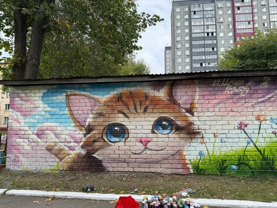 Граффити на территории садика №207. Фото: предоставлено ПАО «ЧМК»